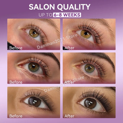 Damman Professional Lash Lift Kit – Eyelash Curling & Lifting Perm Set with Silicone Pads, Glue Balm & Tools for Salon or Advanced Home Use