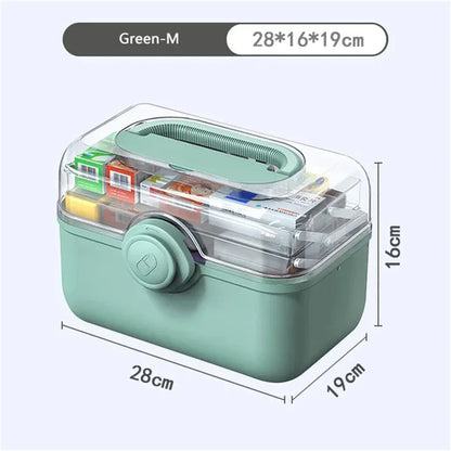 Large Capacity Portable Medicine Storage Box – Multi-Layer First Aid Organizer Case