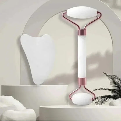 Double-Head Facial & Neck Massage Roller – Beauty Tool for Skin Relaxation, Lifting & Toning