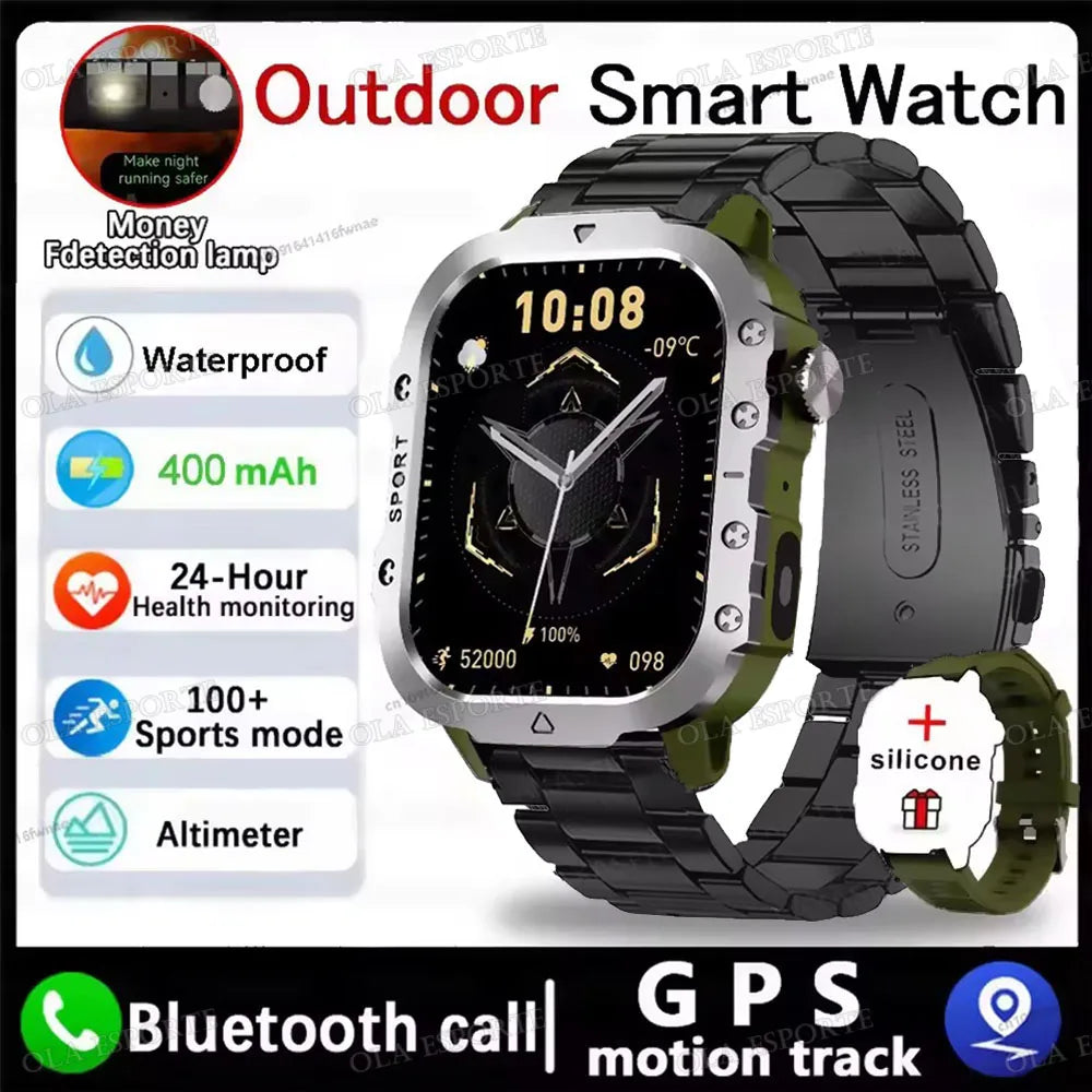 Men’s Smart Watch Bluetooth Call – LED Touch Screen Fitness Tracker with Multi-Sport Modes, Smart Notifications (Android & iOS)