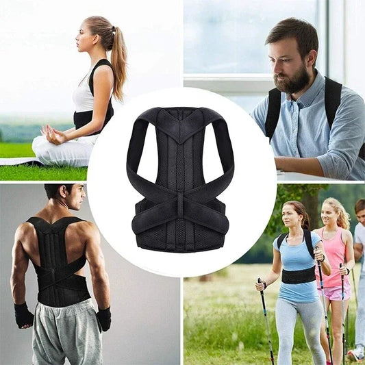Adjustable Back Posture Corrector Brace Shoulder Support Belt Spine Trainer