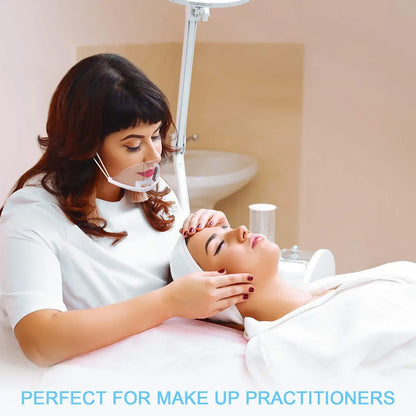 5-Pack Reusable Transparent Anti-Fog Face Shields – Plastic Mouth Covers for Restaurant, School, Salon, Beauty, or Tattoo Use