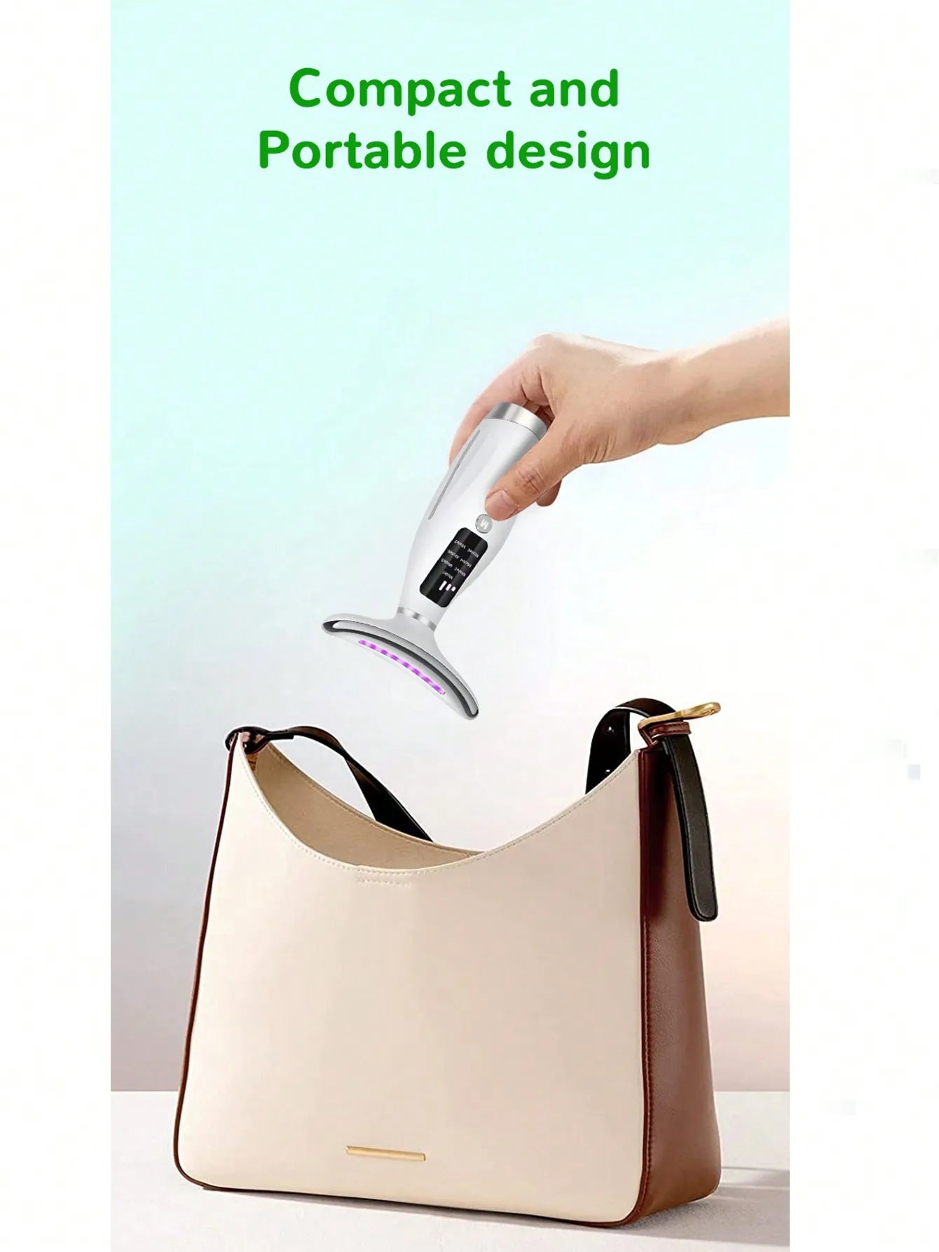 7-Color LED Light Therapy Face & Neck Beauty Device – 7 Modes, 7 Speed Settings, Ergonomic Curved Handle