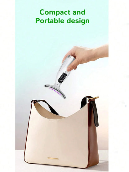 7-Color LED Light Therapy Face & Neck Beauty Device – 7 Modes, 7 Speed Settings, Ergonomic Curved Handle