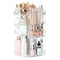 360° Rotating Makeup Organizer – Cosmetic Display Carousel with Brush Holder & Perfume Tray for Vanity, Dresser & Bathroom Countertop