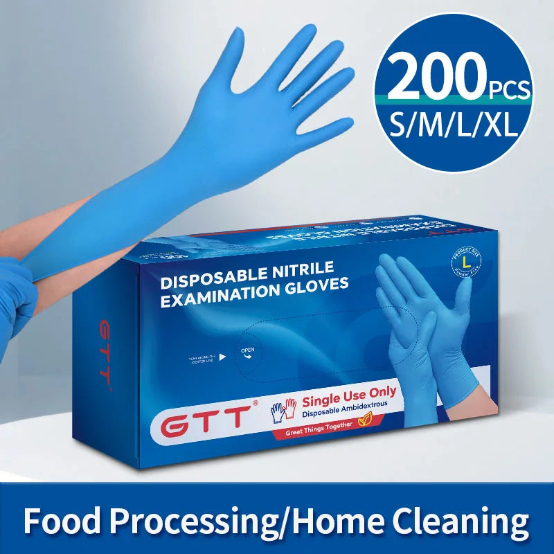 100-800 PCS Black Disposable Neoprene Gloves Powder Free Latex Free Various Sizes