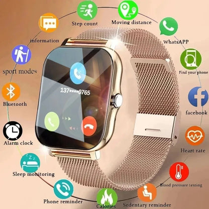 Smartwatch for Men & Women – Full Touch Screen, Bluetooth Calling, Sport & Fitness Tracker