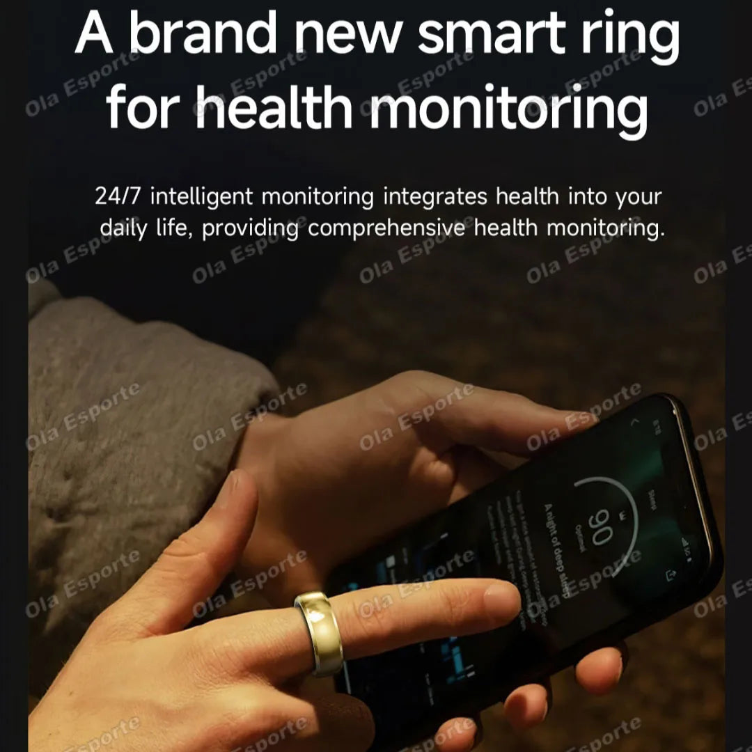 Smart Ring Fitness Tracker Call Alerts Sleep Monitor IP68 Waterproof Ring