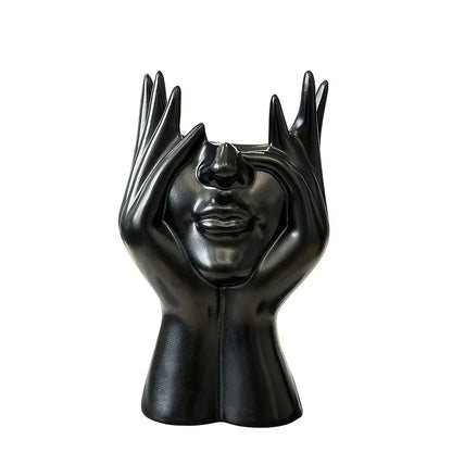 Creative Human Body Pen Holder Makeup Brush Organizer Desktop Storage Stand Decor