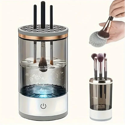 USB Powered Makeup Brush Cleaner & Dryer – Odorless, Battery-Free, Plug-and-Play Brush Washing Tool