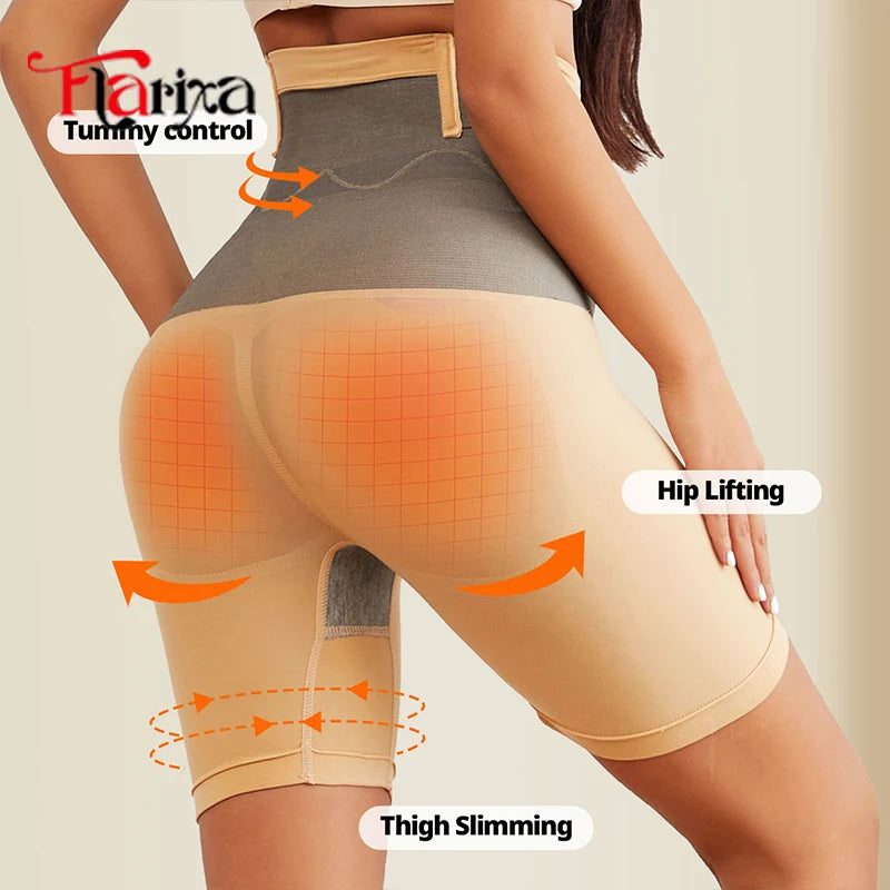 Women’s Thermal Shapewear Shorts High Waist Seamless Tummy Control Body Shaper Underwear