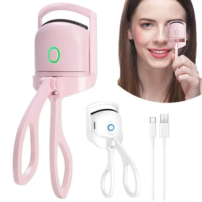 Electric Heated Eyelash Curler – USB Rechargeable, Fast Heating, Portable Lash Lifter for Long-Lasting Curl