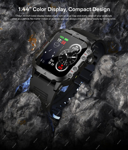 Outdoor Smart Watch Bluetooth Call LED Flashlight Fitness Tracker Android iPhone