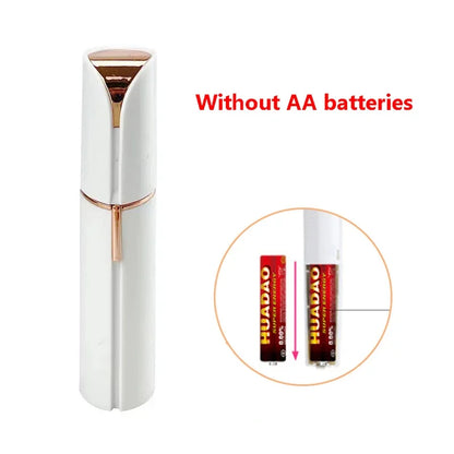 Electric Facial Hair Remover – Lipstick-Style Painless Epilator for Eyebrows, Upper Lip, Bikini & Sensitive Areas
