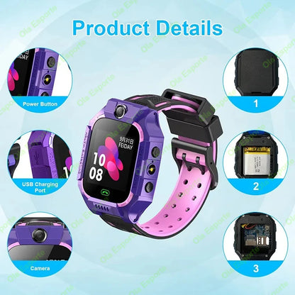 Kids 2G Smart Watch GPS SOS Calling SIM Card Touch Screen for Android iPhone