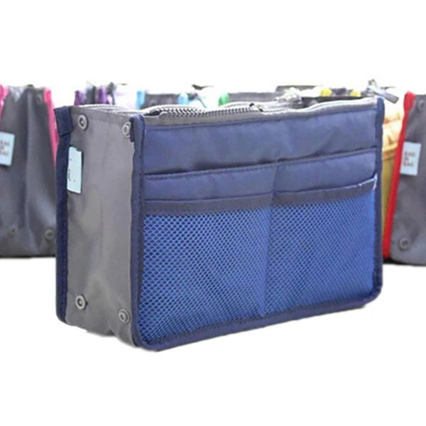 Multi-Color Handbag Organizer Insert – Travel Makeup Bag & Cosmetic Storage Tote for Women