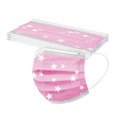 50PCS 3-Ply Disposable Face Masks with Ear Loops – Breathable Protective Masks for Adults, Bulk Pack Mascarillas Desechables