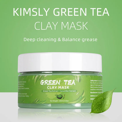 Turmeric, Green Tea, Rose & Avocado Clay Facial Mask – Hydrating, Brightening & Blackhead Removal Mud Skincare Treatment