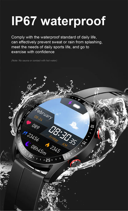 Men’s Bluetooth Smart Watch | Fitness & Activity Tracker | Call & Message Alerts | Waterproof Sports Smartwatch with Box