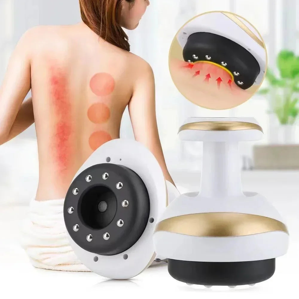 Electric Cupping Massager with Heating – 6/9 Gear Negative Pressure Vacuum Suction Gua Sha Body Slimming & Fat Burner Device