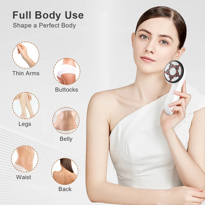 Electric Body Massage Device with Heat & Vibration – Rechargeable Abdominal & Full Body Sculpting Massager