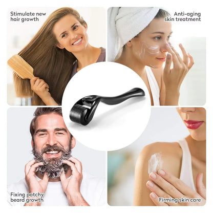 540 Needle Derma Roller 0.2–0.3mm Microneedle Tool for Face, Beard & Body Skin Care
