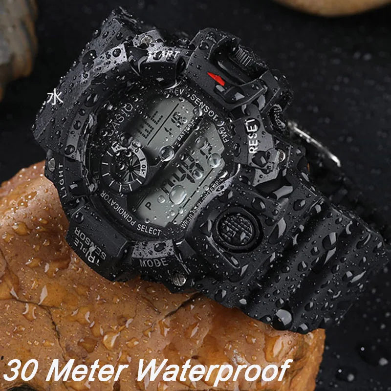 MAYZHISU Men’s Digital Sports Watch | Large Dial | Alarm, Stopwatch & Backlight | 3ATM Water Resistant | Military Style Wristwatch