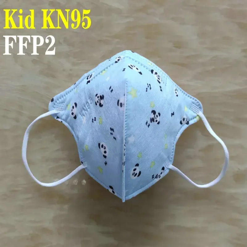 Kids KN95/FFP2 Face Masks – 5-Layer Protective Cartoon Design, Comfortable CE-Certified Disposable Masks for Boys & Girls (Ages 3–15)