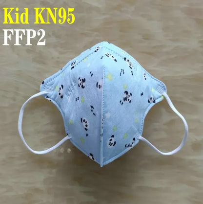 Kids KN95/FFP2 Face Masks – 5-Layer Protective Cartoon Design, Comfortable CE-Certified Disposable Masks for Boys & Girls (Ages 3–15)