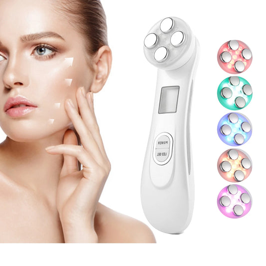 5-in-1 RF EMS LED Photon Beauty Device – Skin Lifting, Anti-Wrinkle & Tightening Facial Massager
