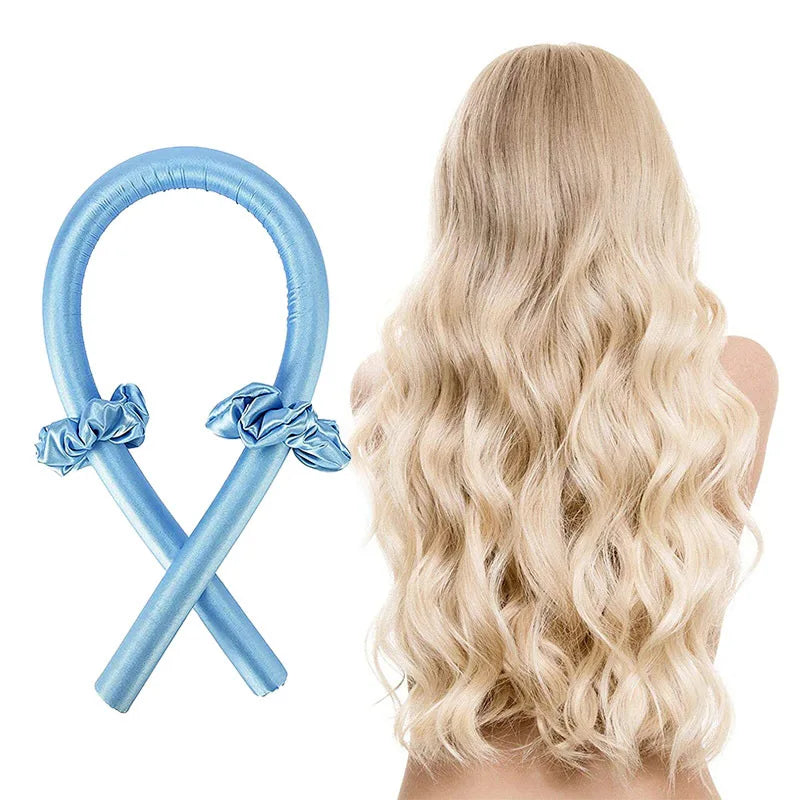 Heatless Curling Rod Headband for Women – No-Heat Hair Curler Soft Headband for Overnight Curls