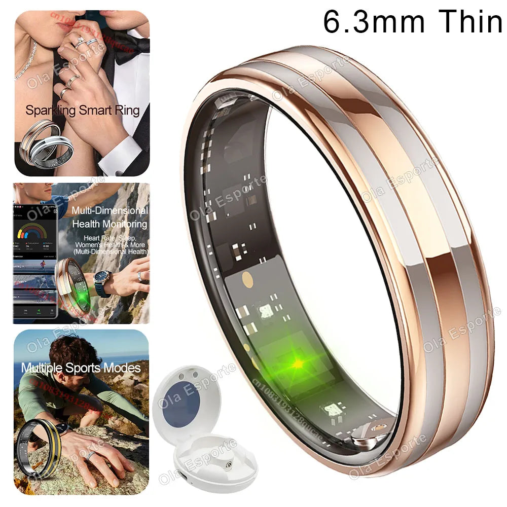 Smart Ring Fitness Tracker Heart Rate Sleep Monitor Waterproof for Android iOS