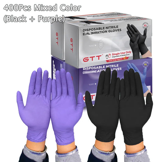 200/400 PCS Black Disposable Neoprene Gloves Powder Free Latex Free Cleaning Gloves