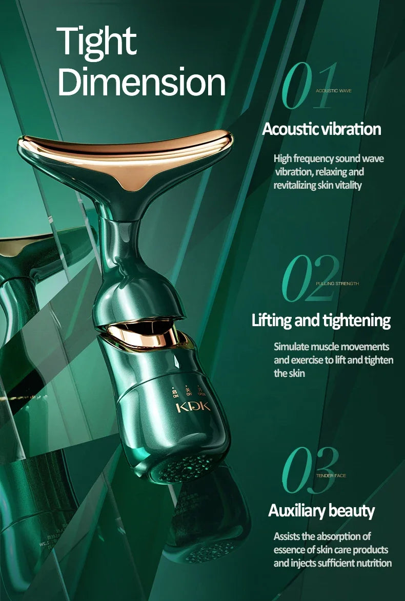 3-in-1 Facial Beauty Massager – Skin Toning Tool for Face, Neck & Eyes