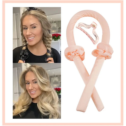 Heatless Curling Rod Headband for Women – No-Heat Hair Curler Soft Headband for Overnight Curls