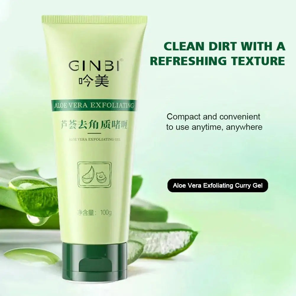 Aloe Vera Face Exfoliating Gel Scrub – Gentle Facial Cleanser, Removes Impurities, Moisturizes & Helps Reduce Pores – 30g / 100g