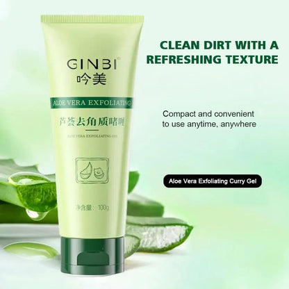 Aloe Vera Face Exfoliating Gel Scrub – Gentle Facial Cleanser, Removes Impurities, Moisturizes & Helps Reduce Pores – 30g / 100g
