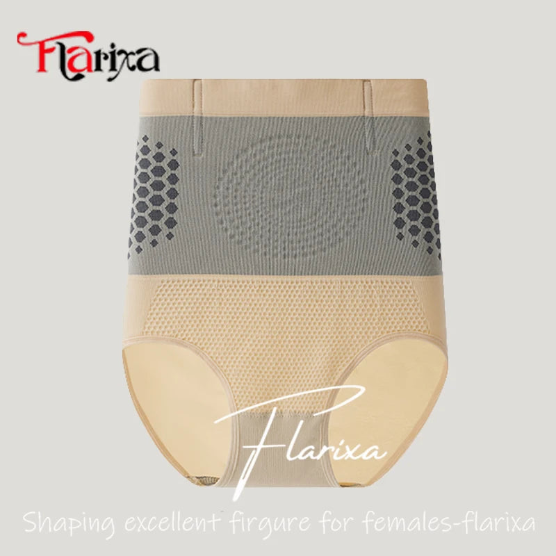 Flarixa Women’s High Waist Tummy Control Briefs Seamless Shapewear Panties