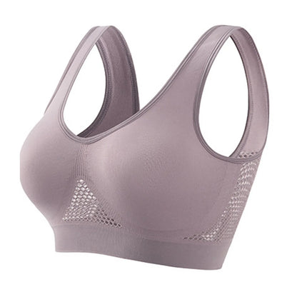 Women’s Sports Bra – Breathable Support Yoga & Running Bra, Soft Shock-Absorbing Fitness Top (No Underwire)