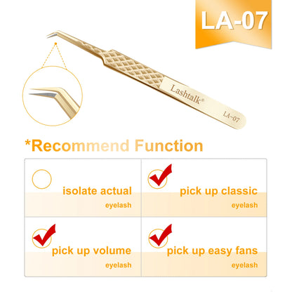 Lashtalk Eyelash Extension Tweezers Makeup Tools From Nagaraku Stainless Steel Non-magnetic Volume FakeLashes Supplies Accurate
