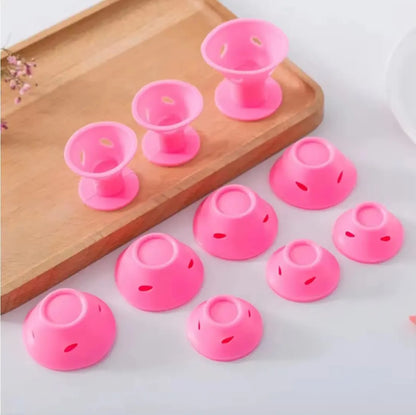 10PCS / 20PCS Silicone Heatless Hair Curlers – Soft Rubber No-Clip Hair Rollers for DIY Waves & Curls