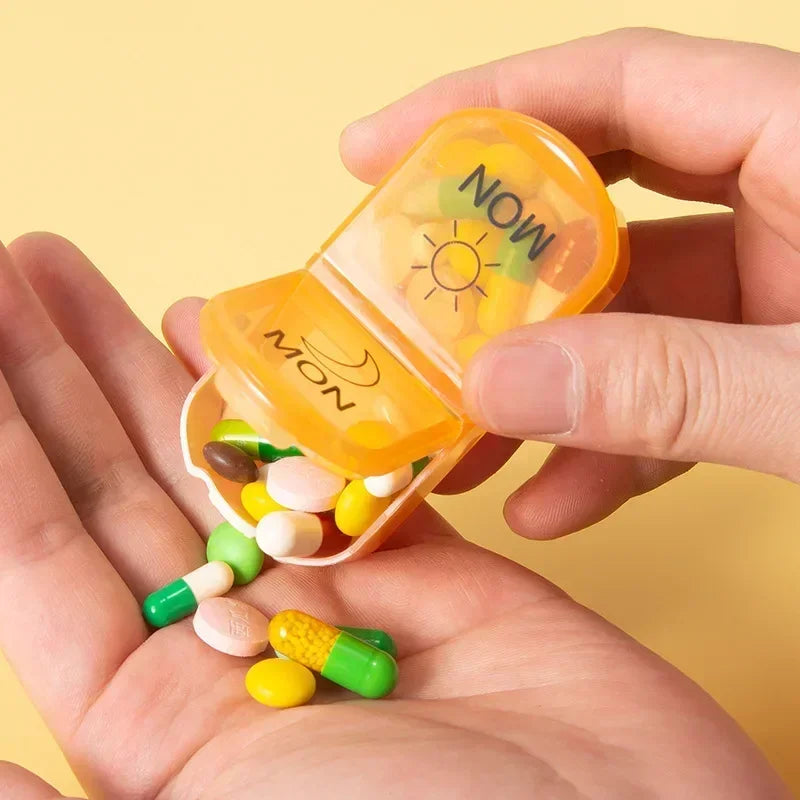 Weekly Pill Organizer 7 Day Pill Box Portable Medicine Tablet Storage Case Travel Container