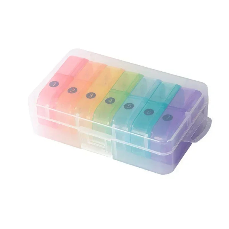 Weekly Pill Organizer 7 Day Pill Box Portable Medicine Tablet Storage Case Travel Container