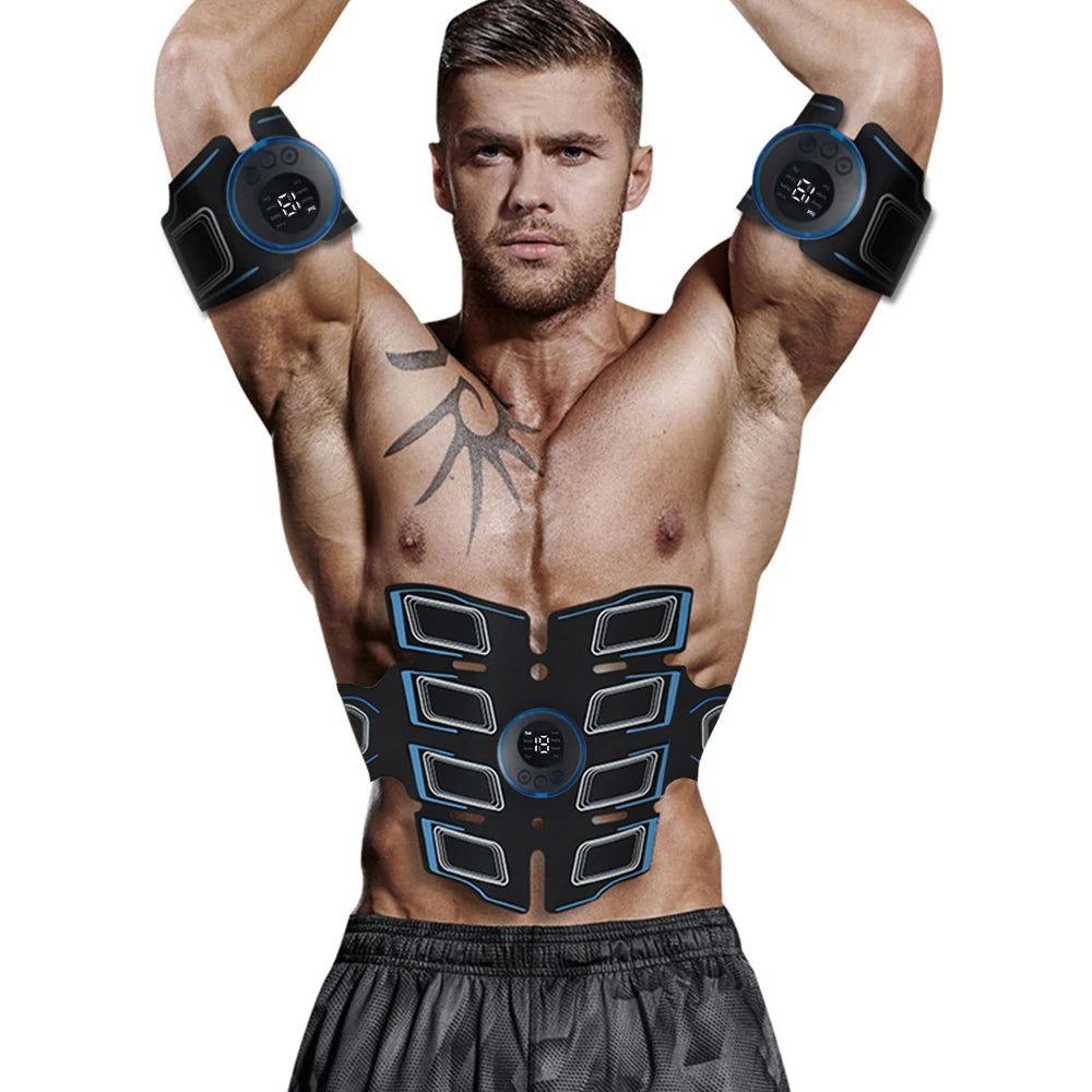 USB Rechargeable Abdominal Muscle Trainer – Portable EMS Massager Belt for Abs, Core Toning & Fitness Workouts