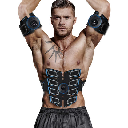 USB Rechargeable Abdominal Muscle Trainer – Portable EMS Massager Belt for Abs, Core Toning & Fitness Workouts