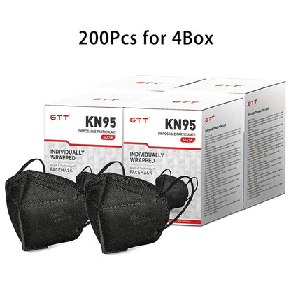 KN95 Face Masks 5-Layer Protective Masks Individually Wrapped Breathable Foldable