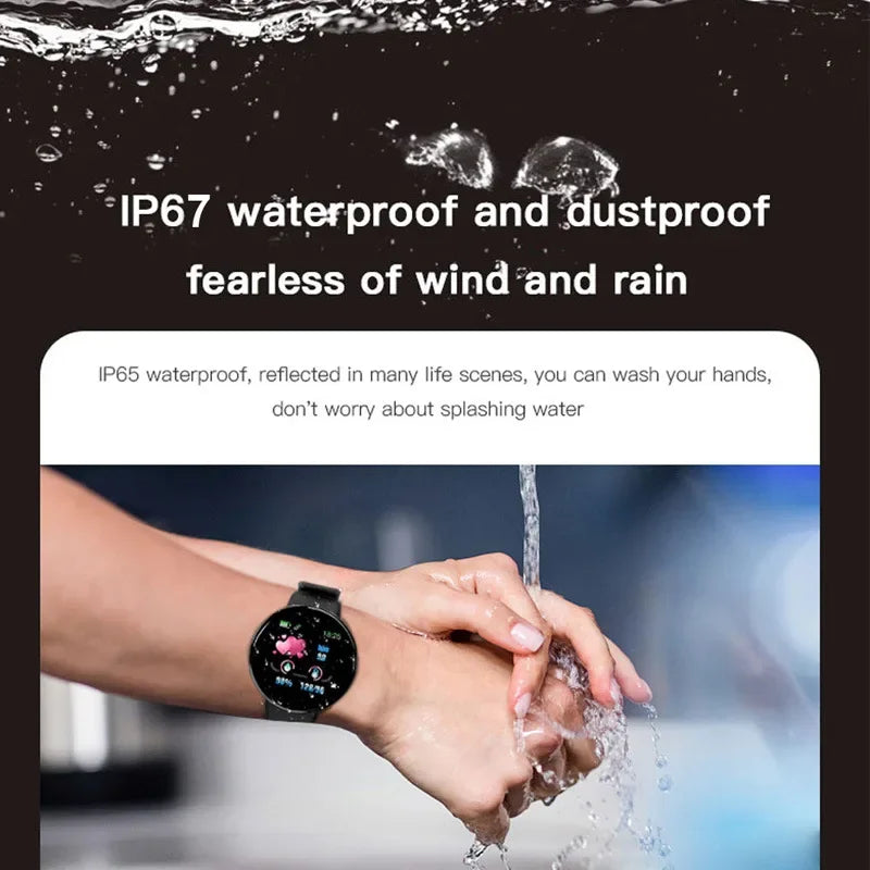 XMSJ Smart Watch Fitness Tracker | Heart Rate & Sleep Monitor | Activity Tracker | Round Touch Screen | Android & iOS