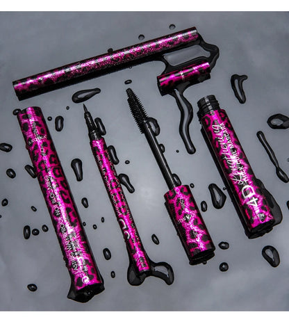 ANQINA 4D Waterproof Mascara & Liquid Eyeliner Set – Long-Lasting Curling Eye Makeup (Full Size)