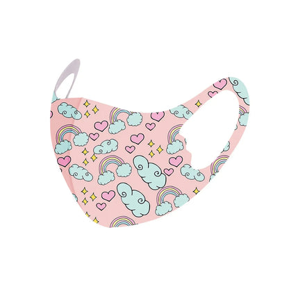 5PCS Washable Kids Face Masks – Reusable Cartoon Mouth Covers for Boys & Girls | Breathable, Comfortable, Dust-Resistant Design