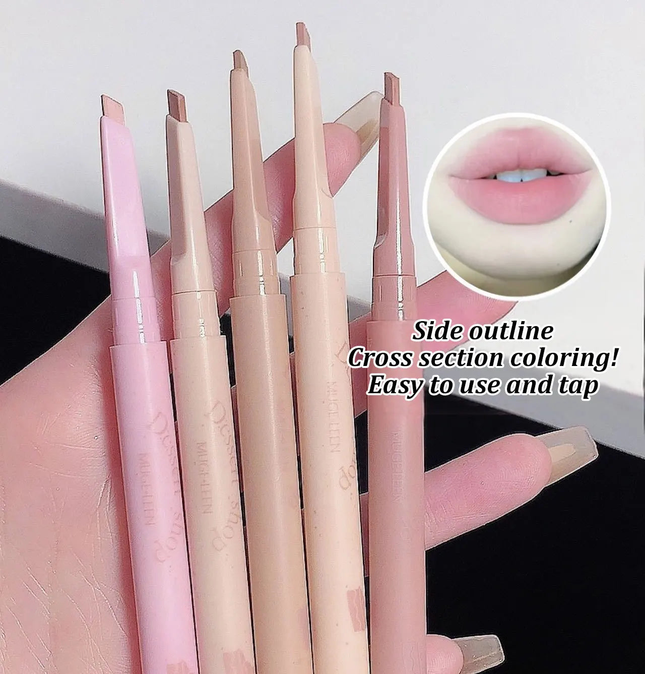 Automatic Rotating Lip Liner Pencil – Waterproof, Long-Lasting, Smooth Application, No Sharpening Needed